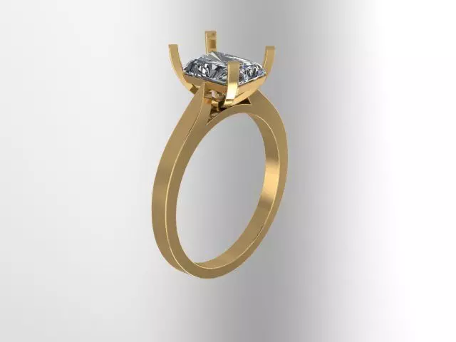 Ladies Diamond Ring   3D print model_0