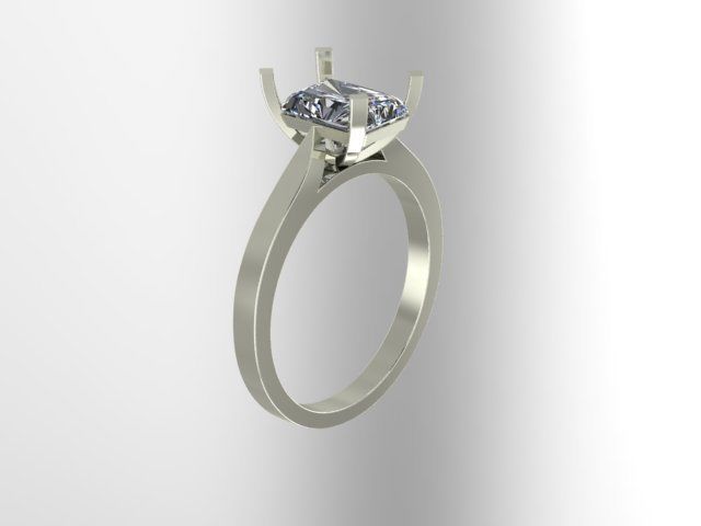 Ladies Diamond Ring   3D print model_4