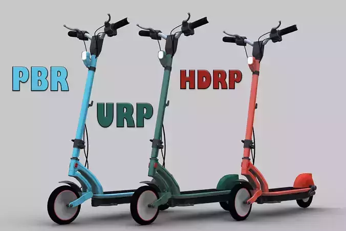 Electric Scooter Lowpoly Low-poly 3D model