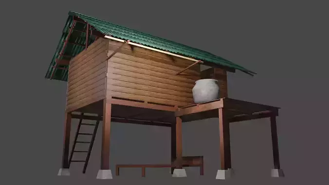 Lao House 3D Two floors