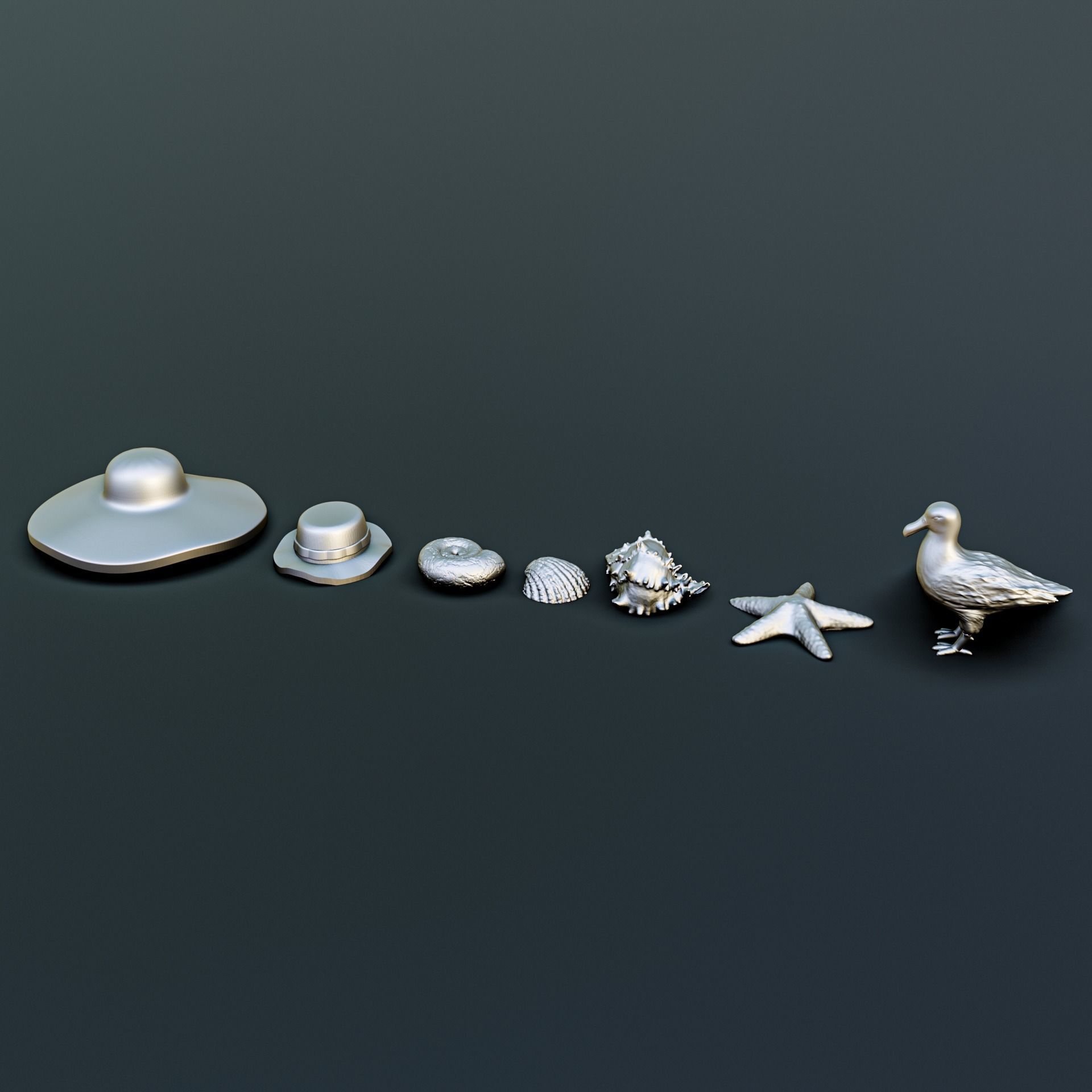 Beach Resort Diorama Pack 3D print model_9