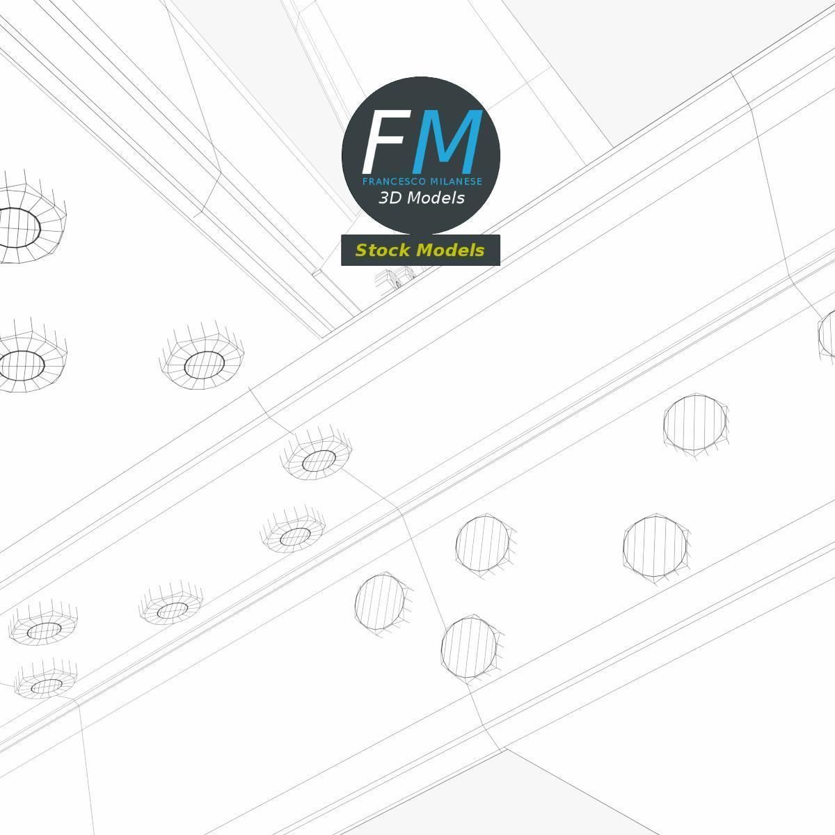 Czech hedgehog anti-tank obstacle 2 3D model_8