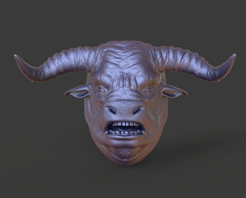 HEAD-Bull3 high poly sculpt 3D model 3D model_2