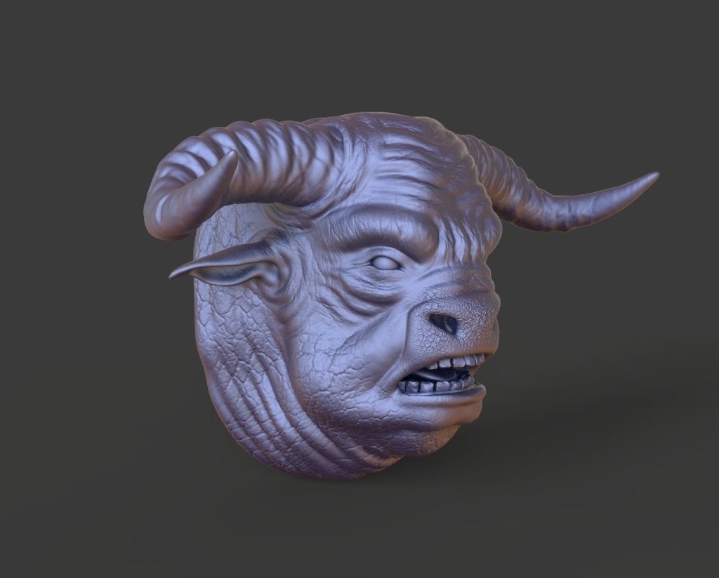 HEAD-Bull3 high poly sculpt 3D model 3D model_1