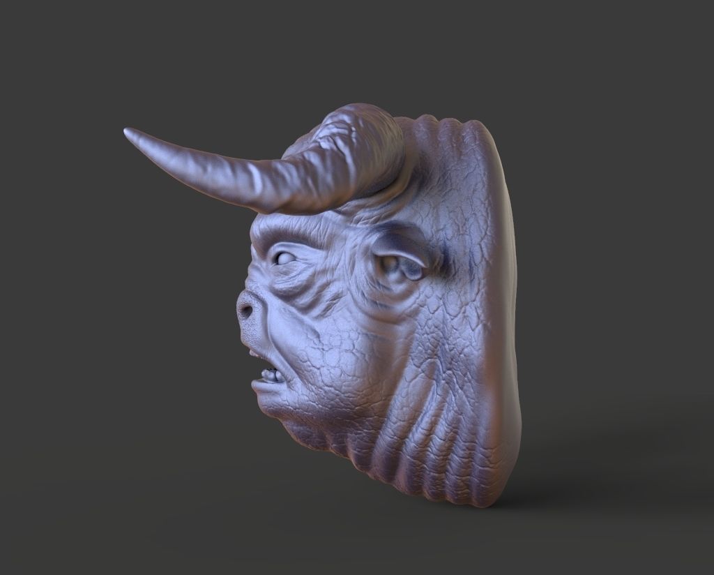 HEAD-Bull3 high poly sculpt 3D model 3D model_3
