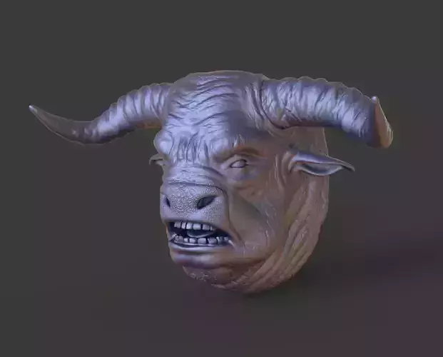 HEAD-Bull3 high poly sculpt 3D model