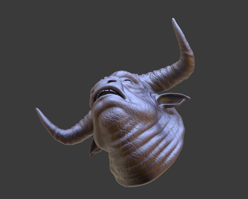 HEAD-Bull3 high poly sculpt 3D model 3D model_5