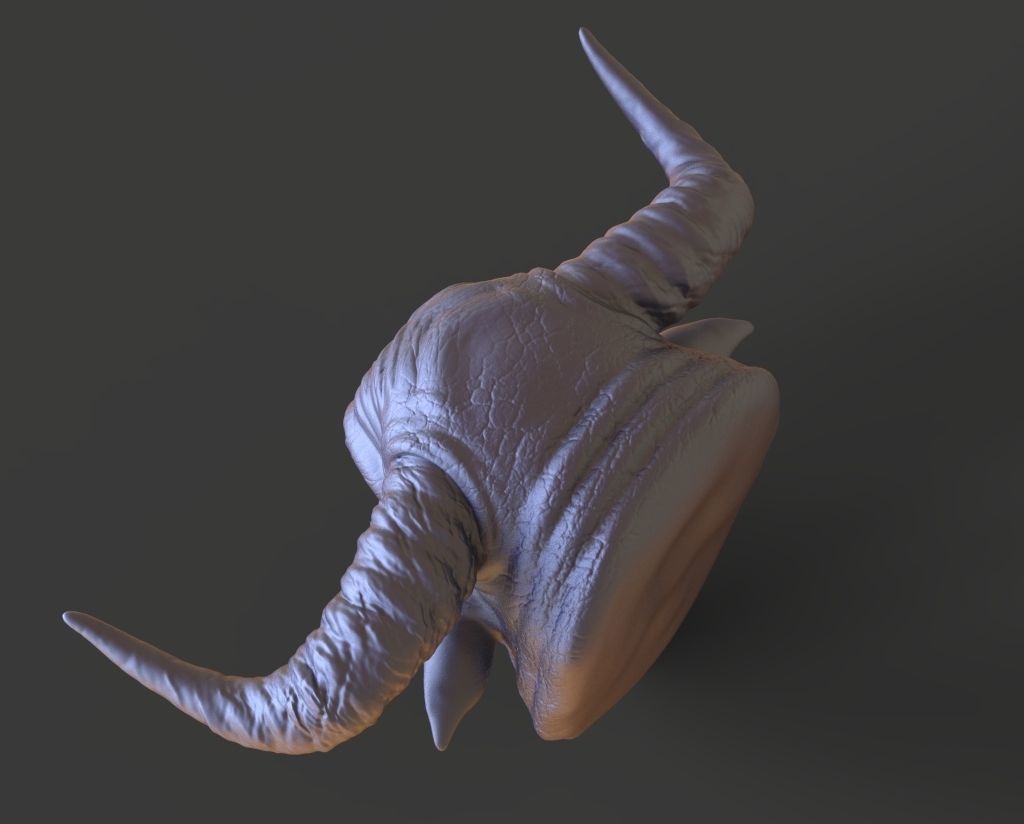 HEAD-Bull3 high poly sculpt 3D model 3D model_4