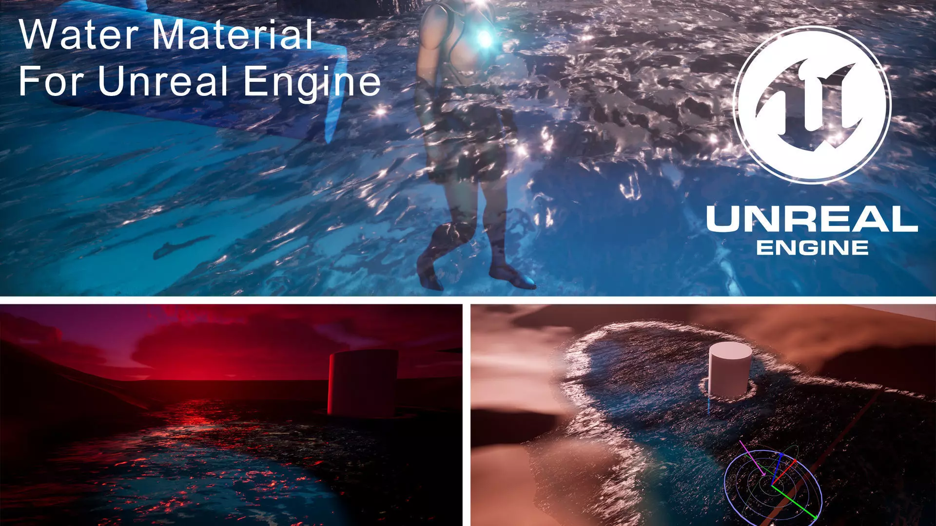 Material Water for Unreal Engine Texture