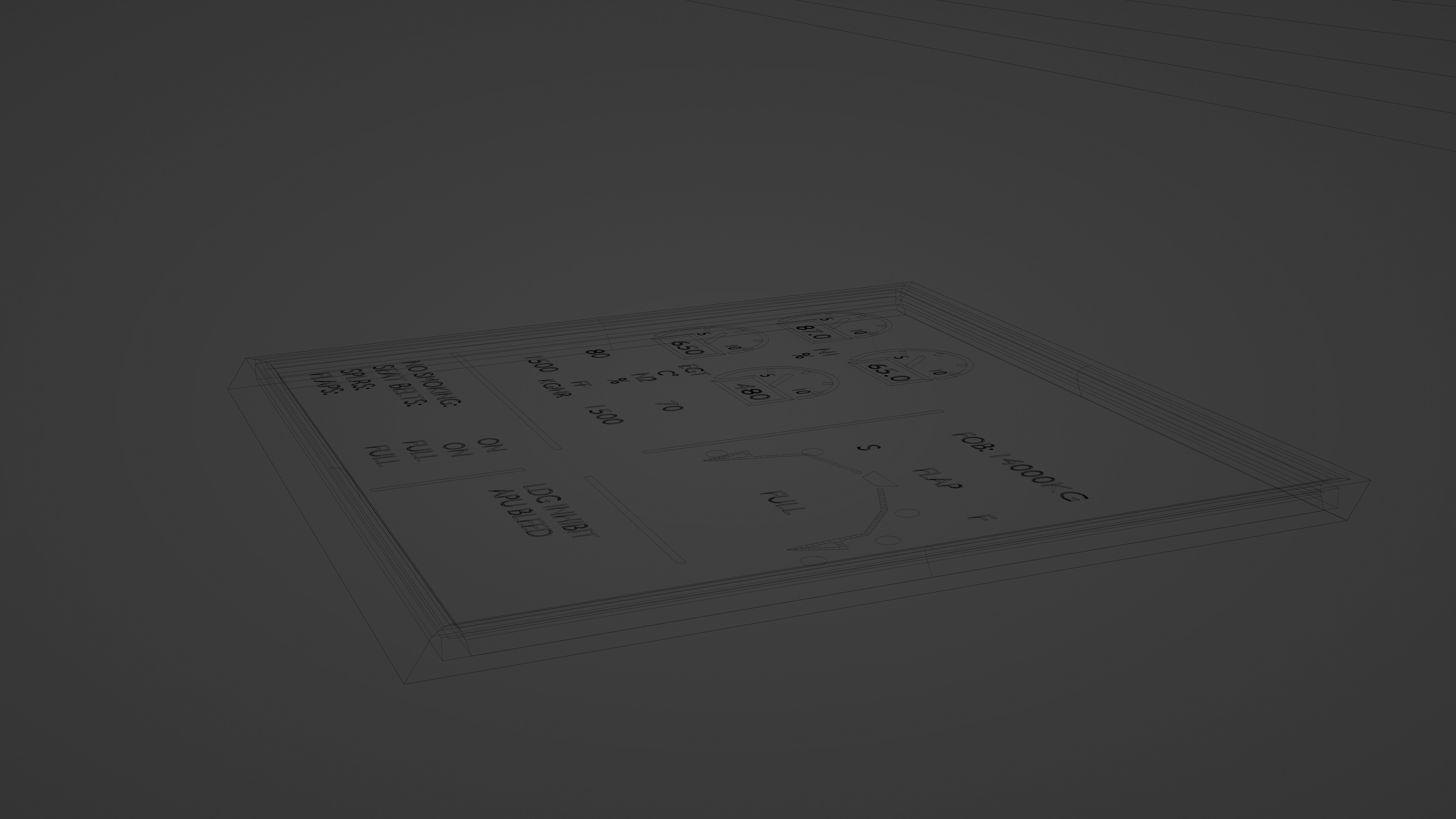 electronic centralised aircraft monitoring 3d model 3D model_3