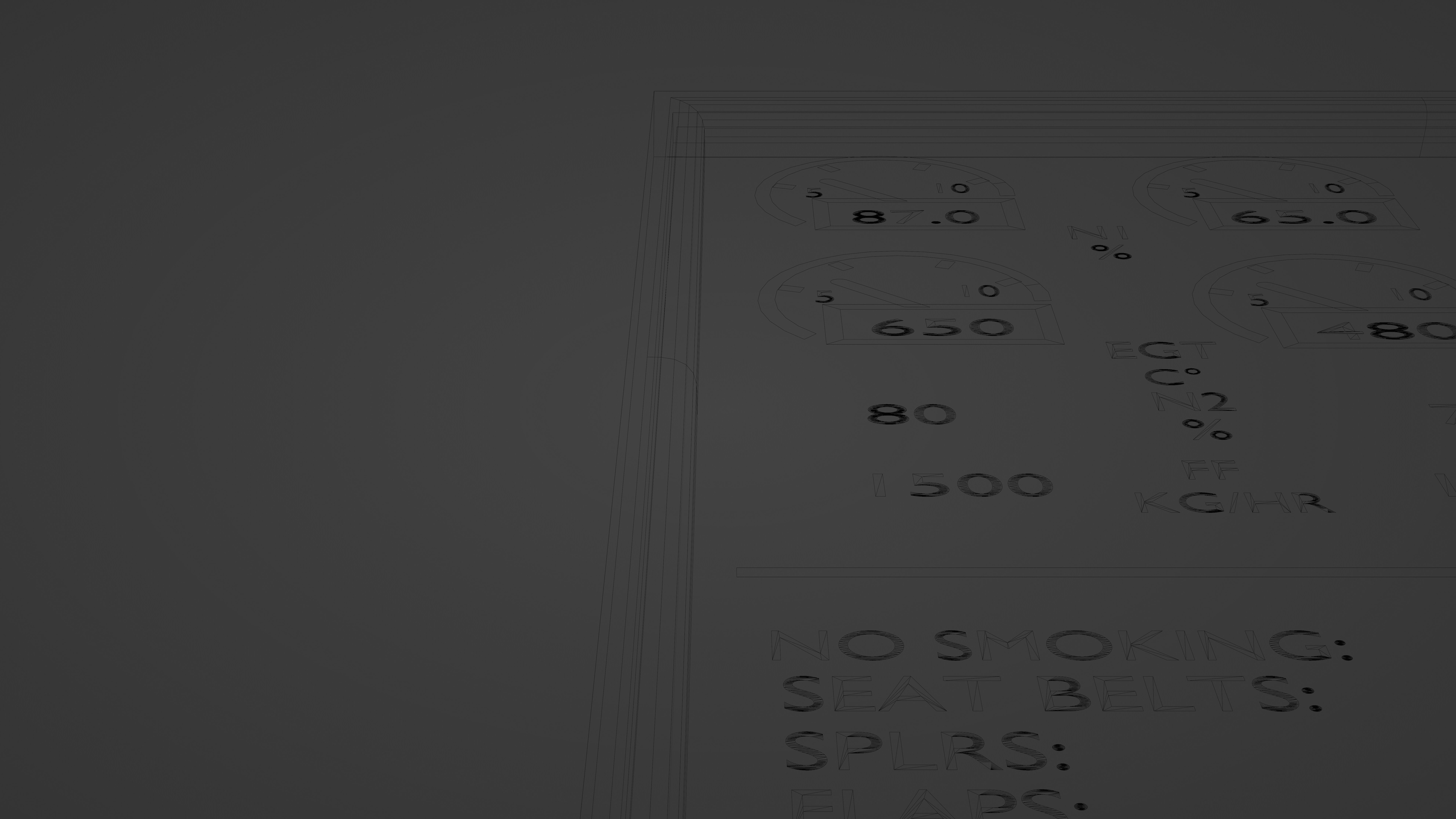 electronic centralised aircraft monitoring 3d model 3D model_11