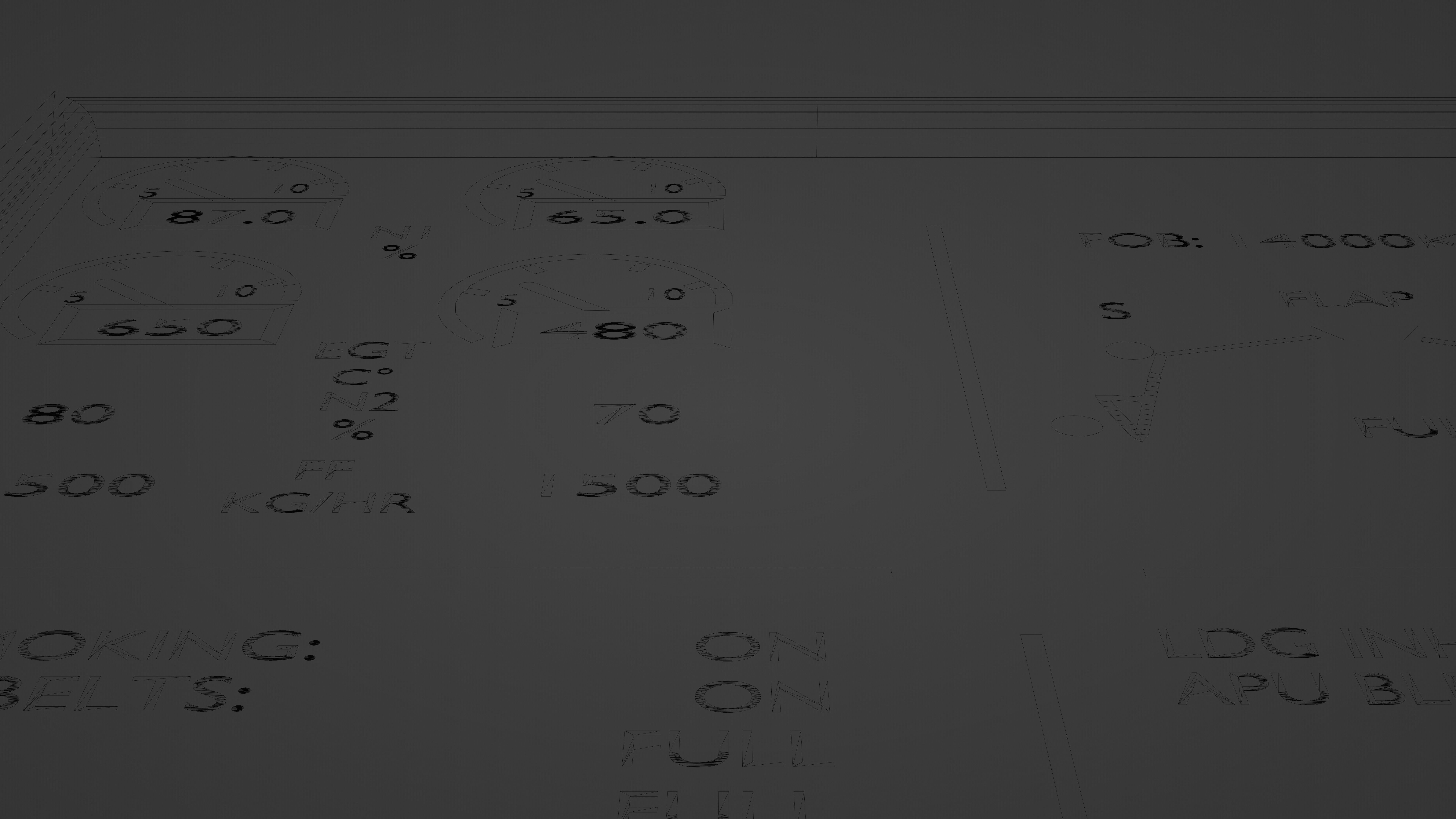 electronic centralised aircraft monitoring 3d model 3D model_9