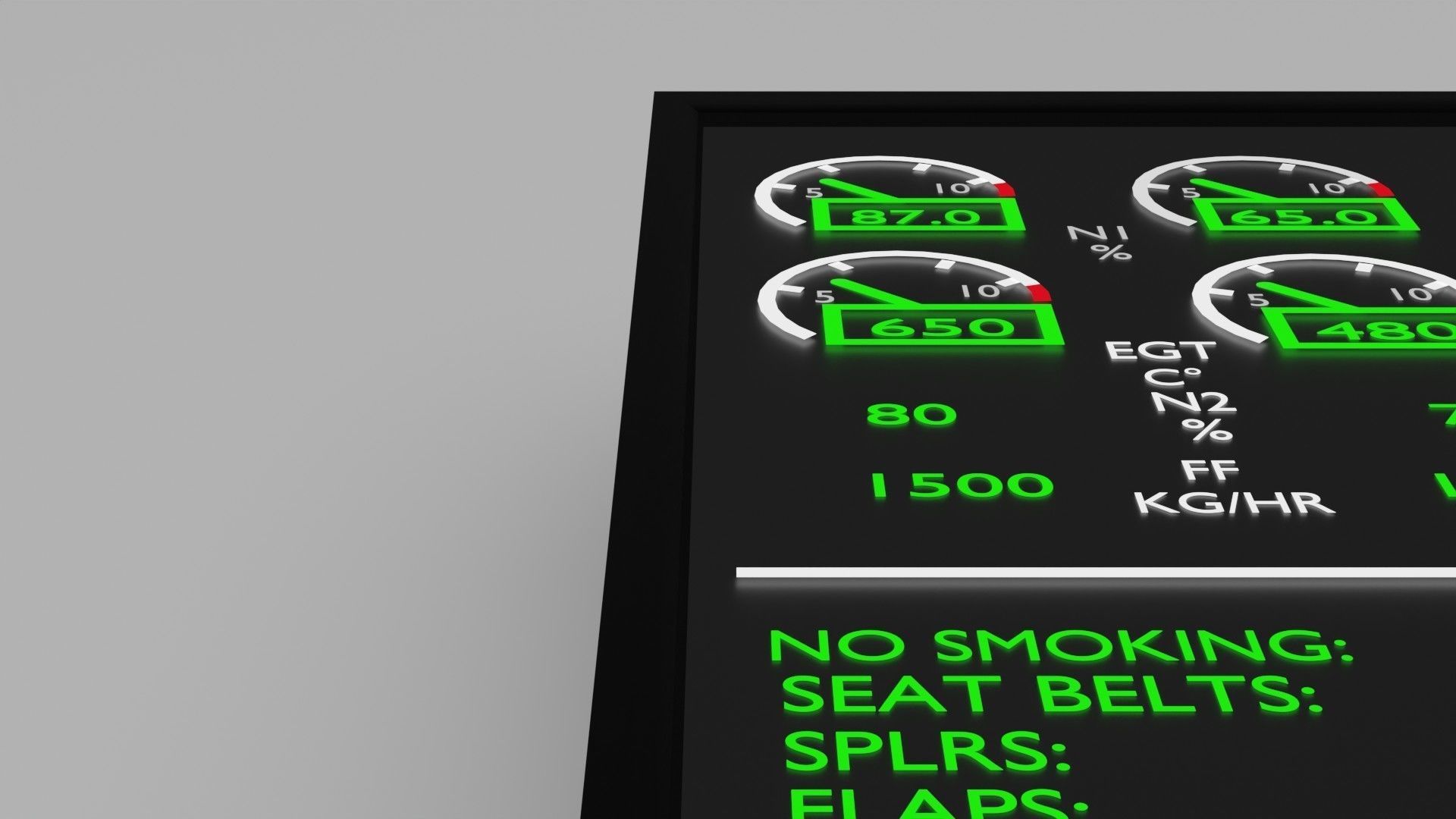 electronic centralised aircraft monitoring 3d model 3D model_10