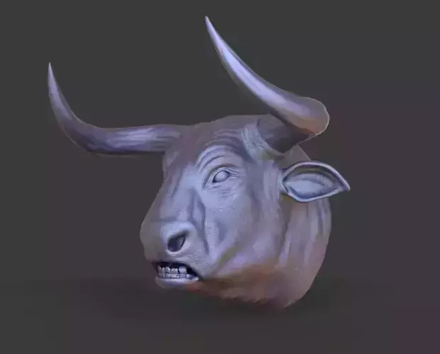 HEAD-Bull5 high poly sculpt 3D model 3D model