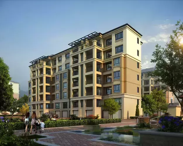 3Dmax fashion city commercial square building 141