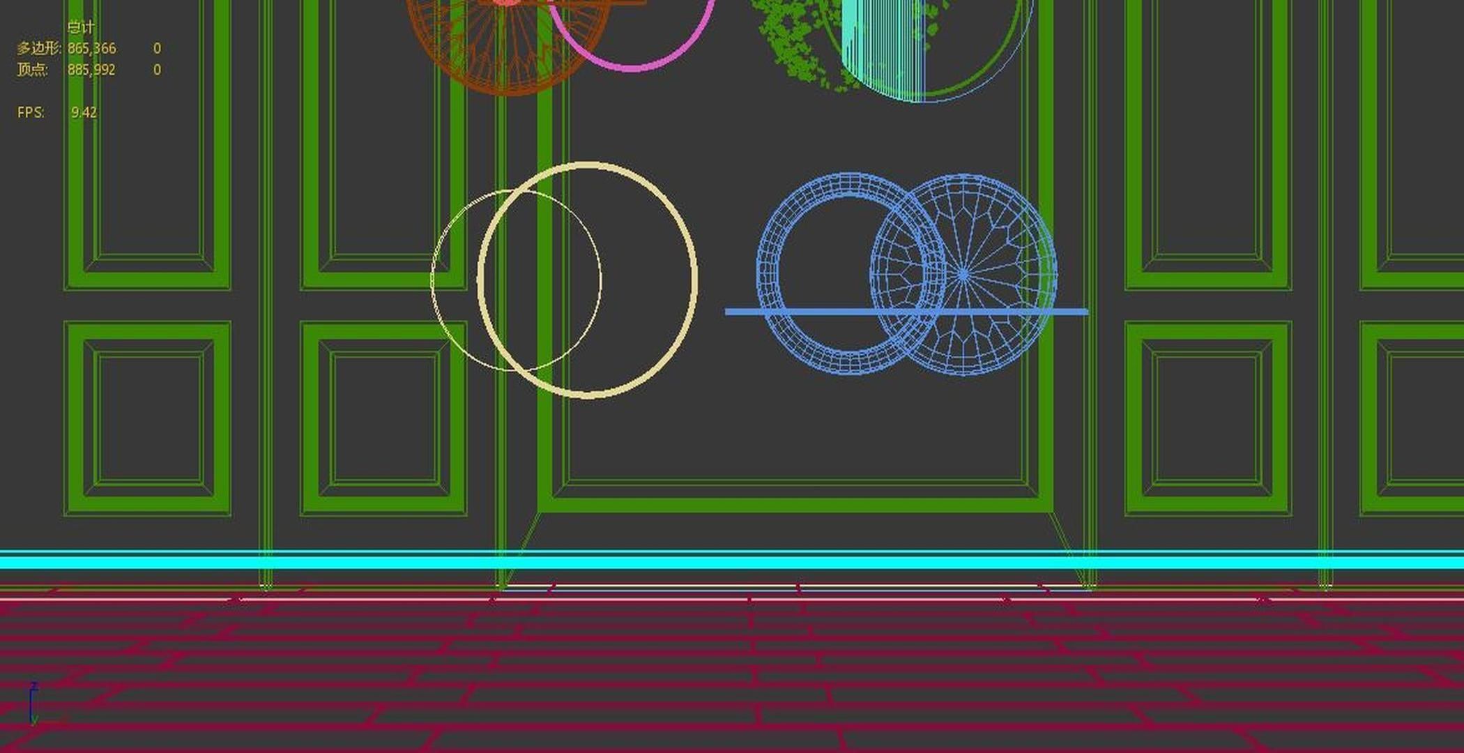 Modern wall creative lamp combination 3D model_6