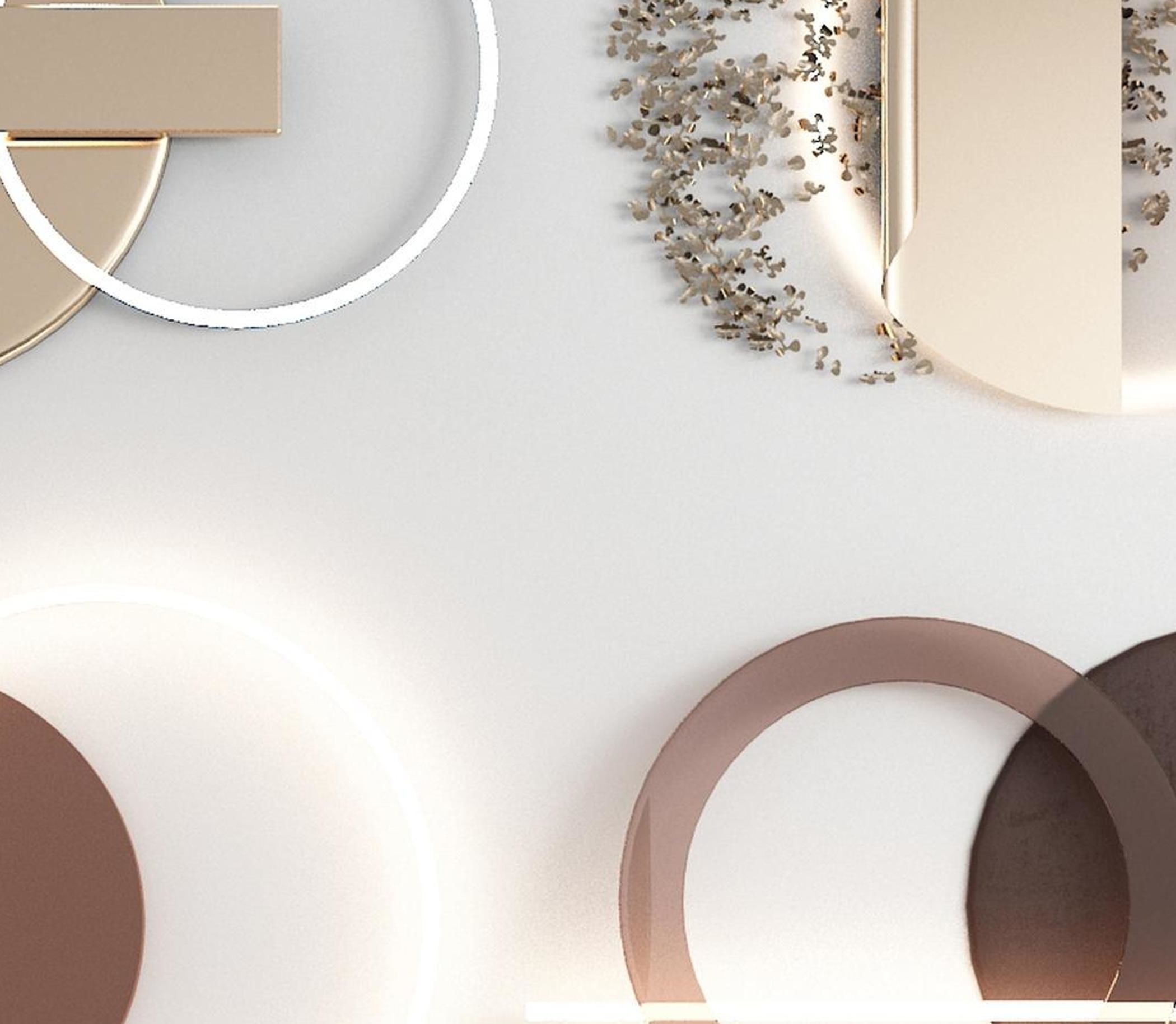 Modern wall creative lamp combination 3D model_5