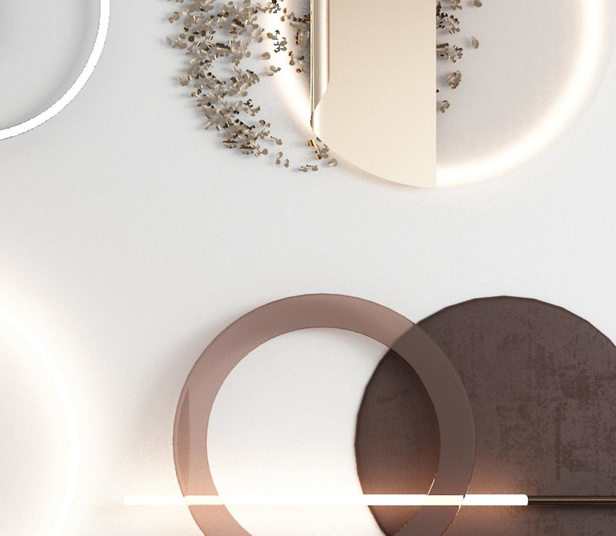 Modern wall creative lamp combination 3D model_1