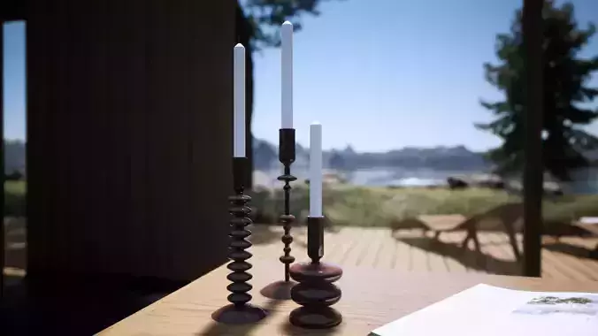 Set porta velas - candelabros 