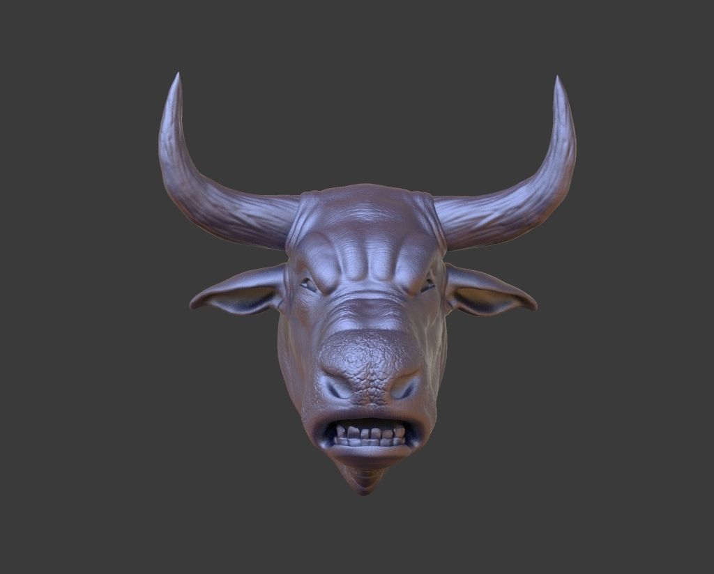 HEAD-Bull6 high poly sculpt 3D model 3D model_2