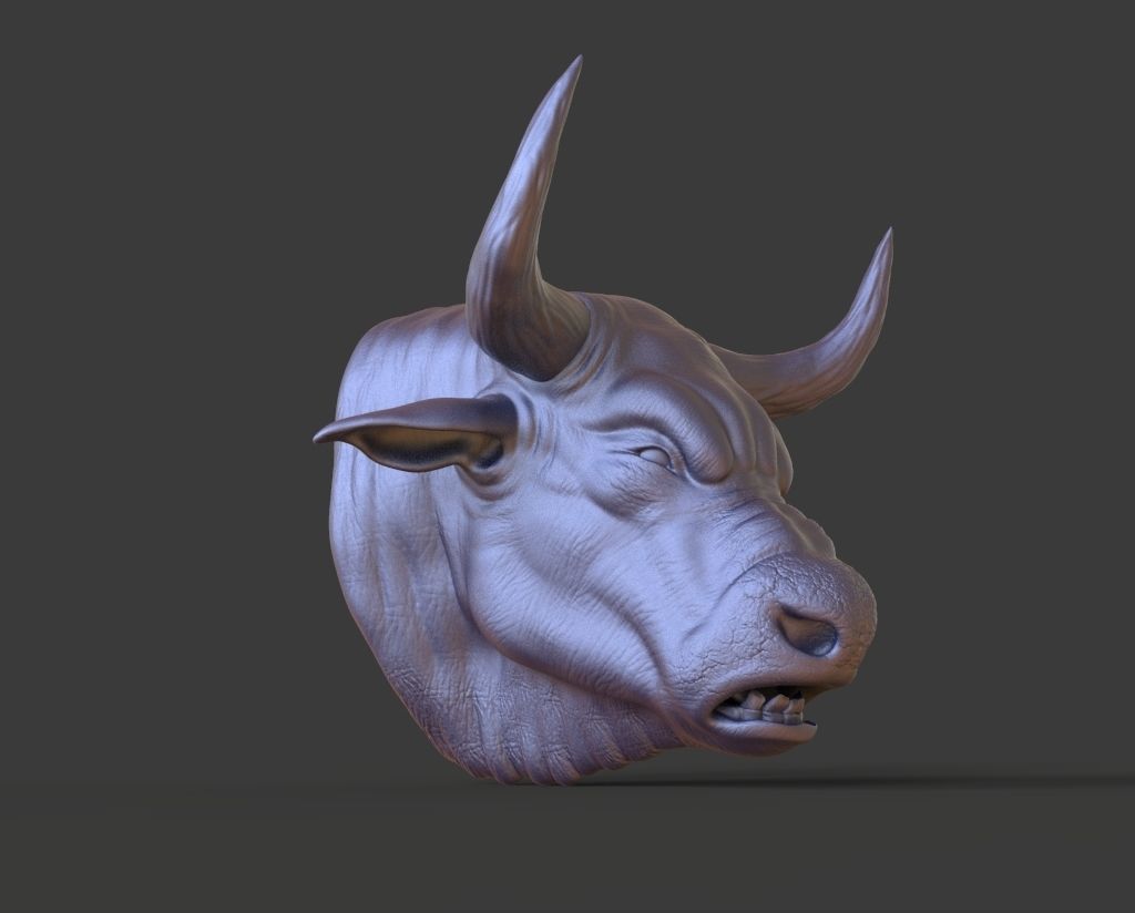 HEAD-Bull6 high poly sculpt 3D model 3D model_1