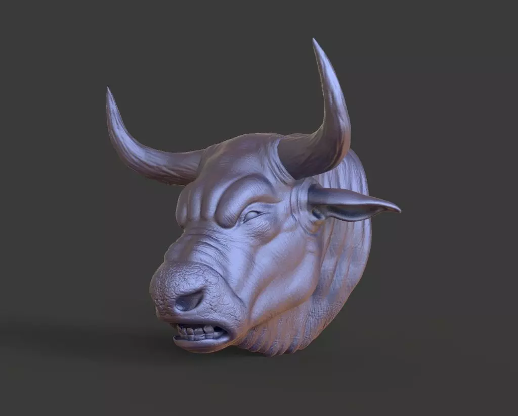 HEAD-Bull6 high poly sculpt 3D model 3D model_0