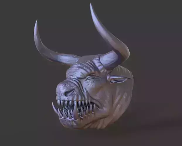 HEAD-Bull7  high poly sculpt 3D model
