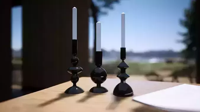 Set porta velas - candelabros 