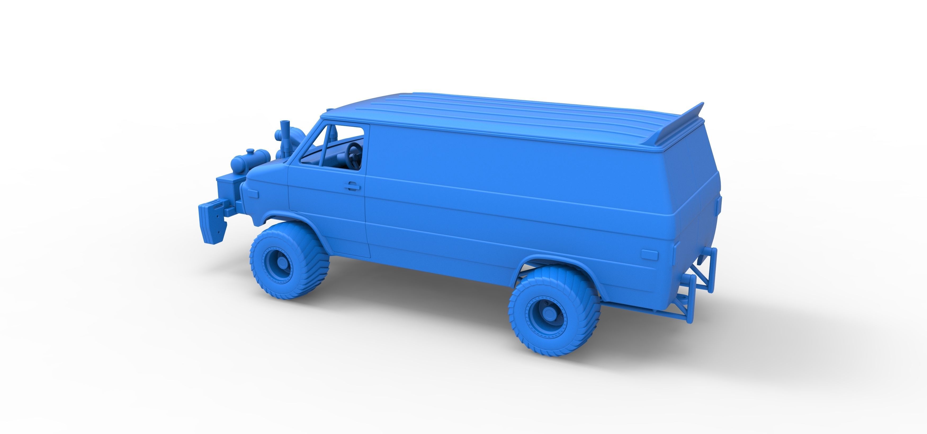 Pulling van 4wd Scale 1 to 25 3D print model_28