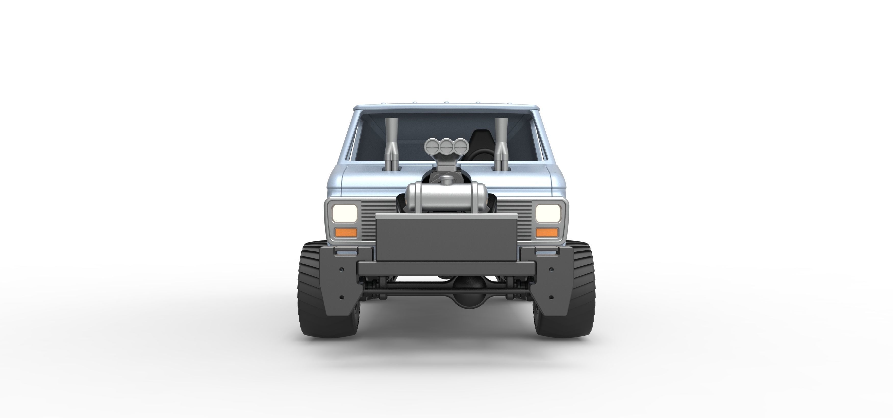 Pulling van 4wd Scale 1 to 25 3D print model_7
