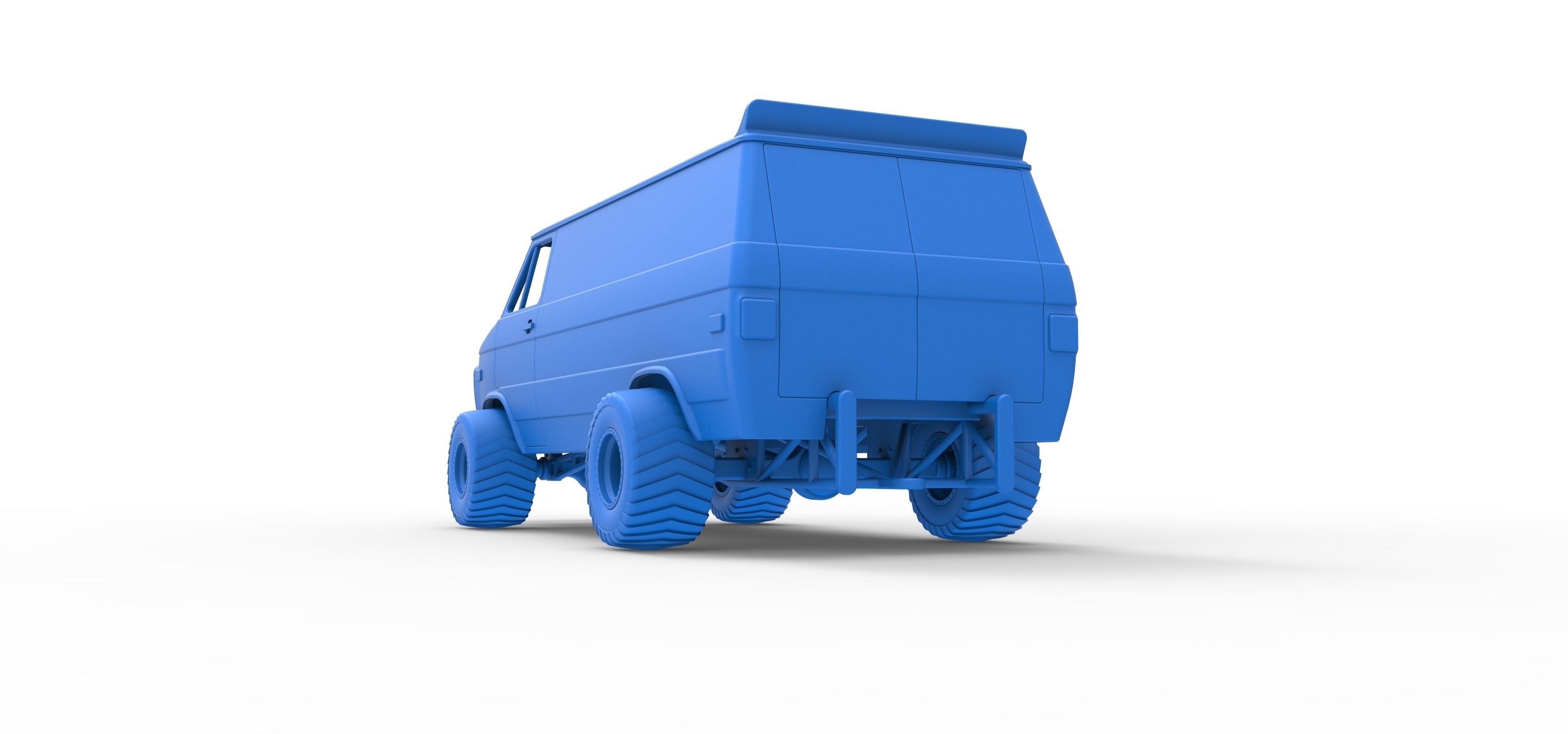Pulling van 4wd Scale 1 to 25 3D print model_30