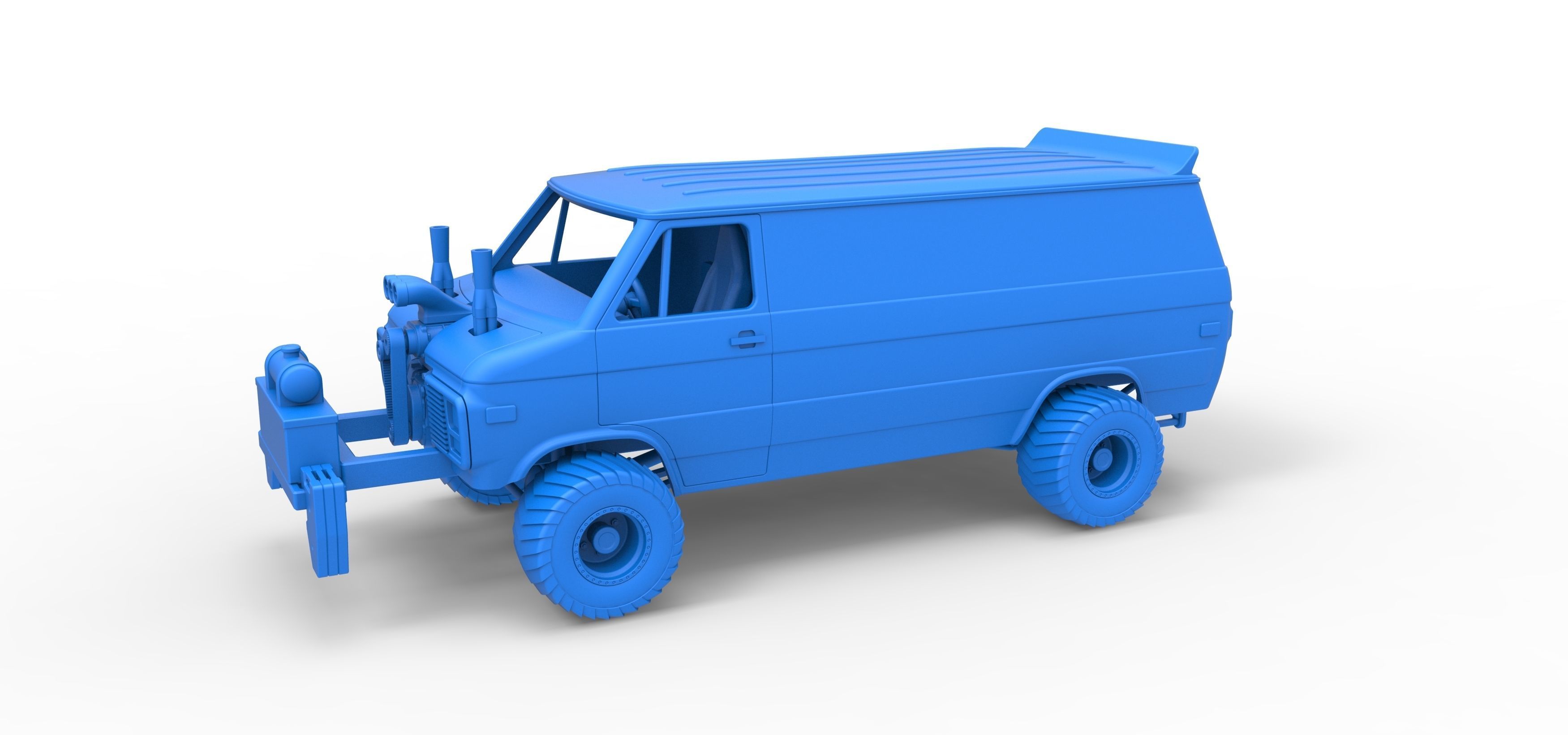 Pulling van 4wd Scale 1 to 25 3D print model_17