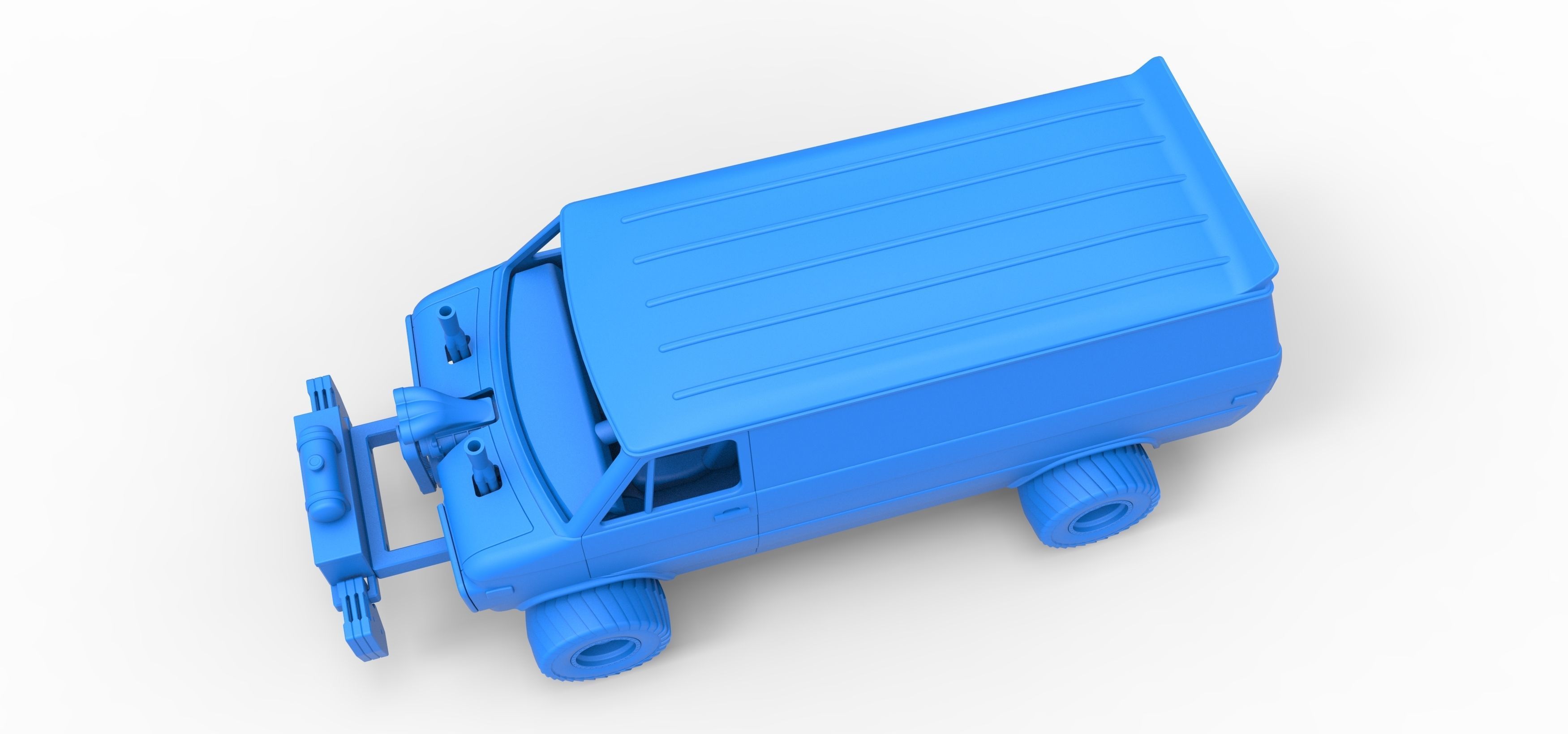 Pulling van 4wd Scale 1 to 25 3D print model_20