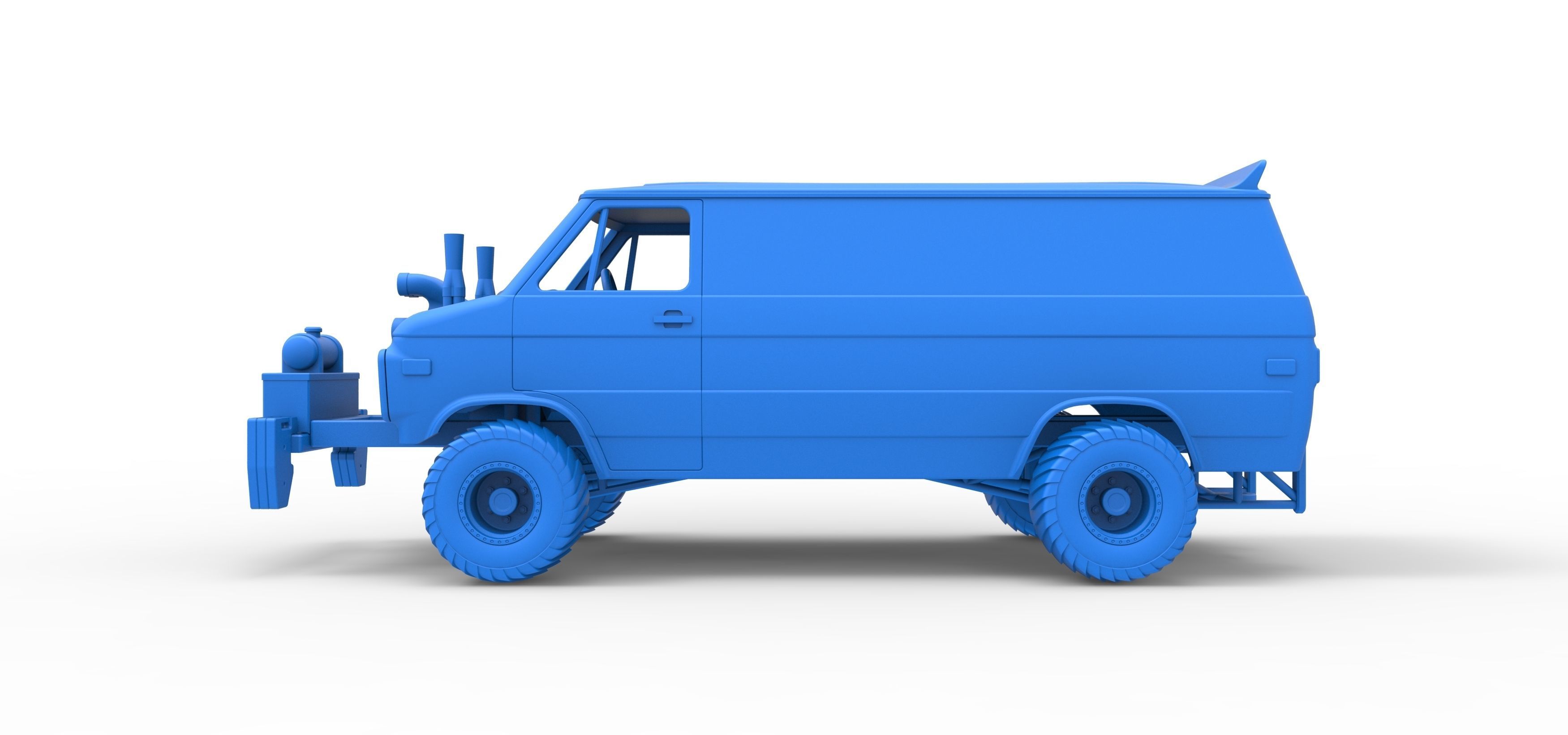 Pulling van 4wd Scale 1 to 25 3D print model_25