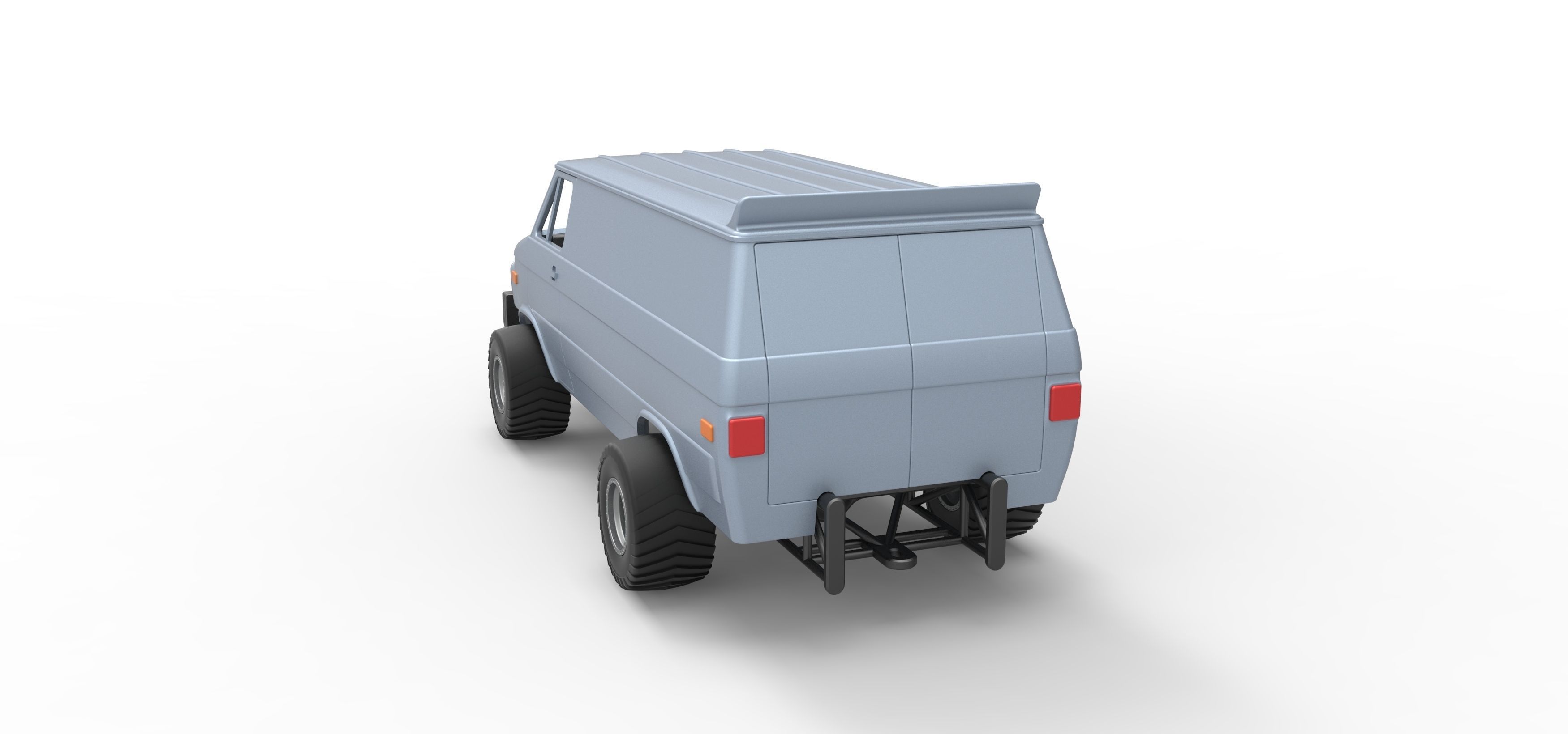 Pulling van 4wd Scale 1 to 25 3D print model_13