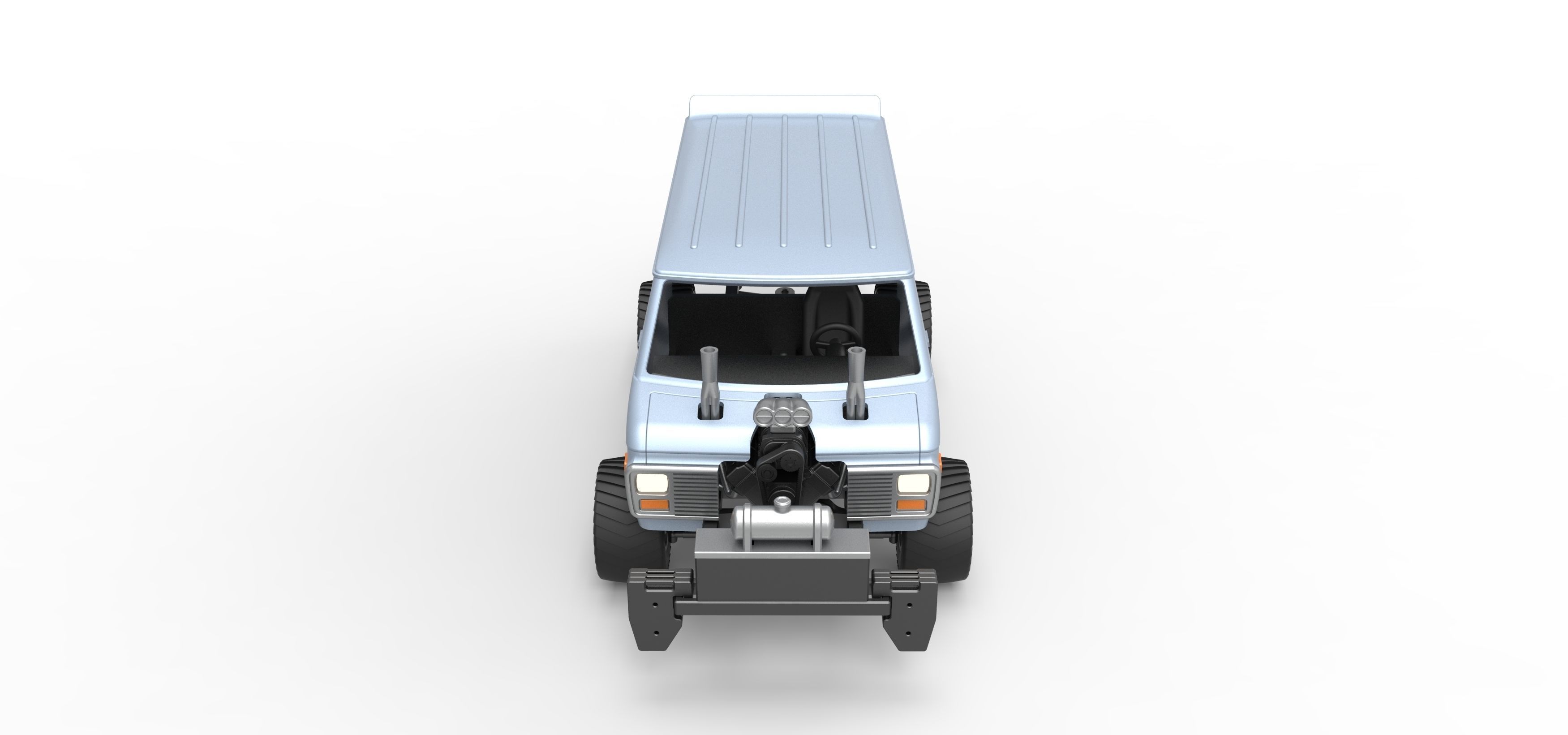 Pulling van 4wd Scale 1 to 25 3D print model_8