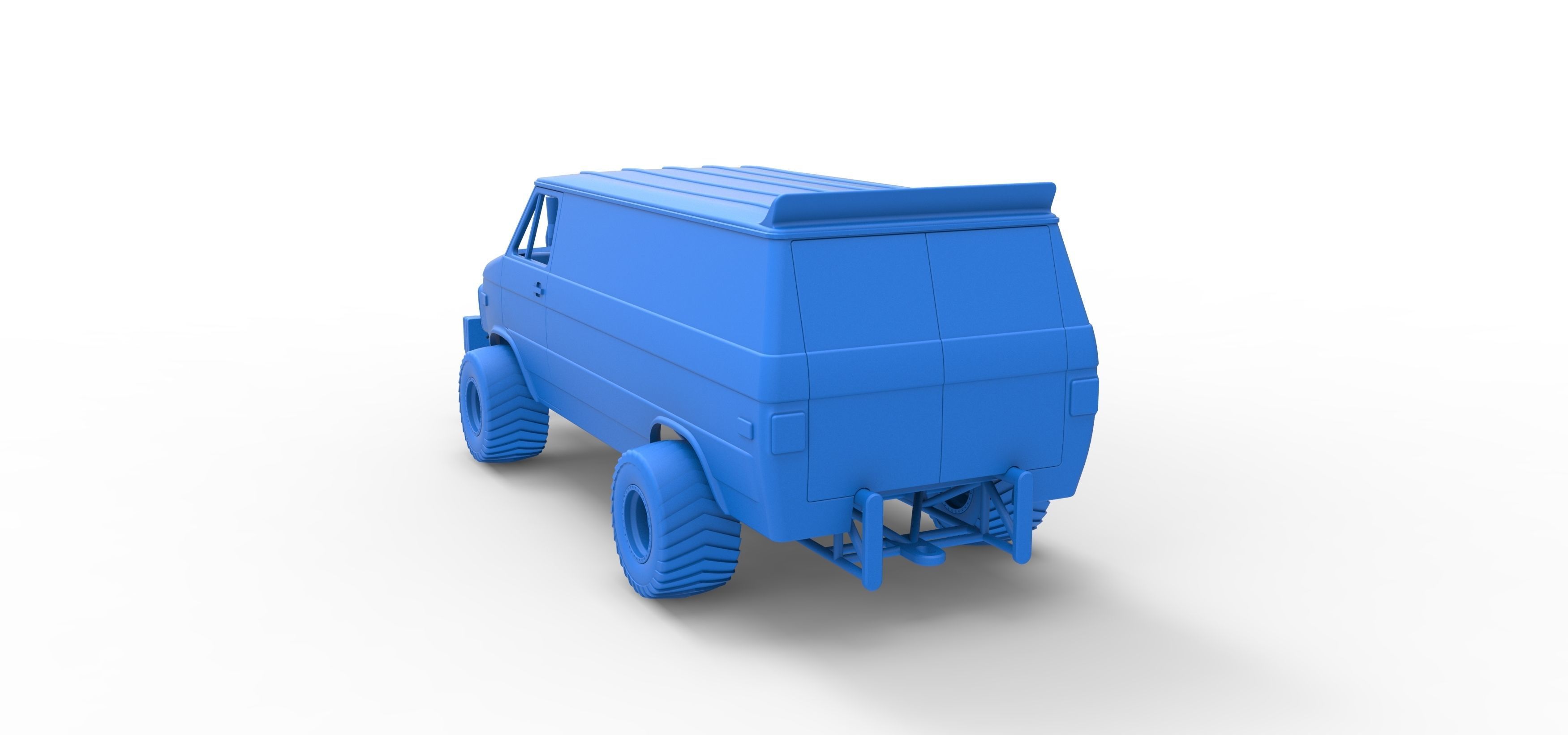 Pulling van 4wd Scale 1 to 25 3D print model_29