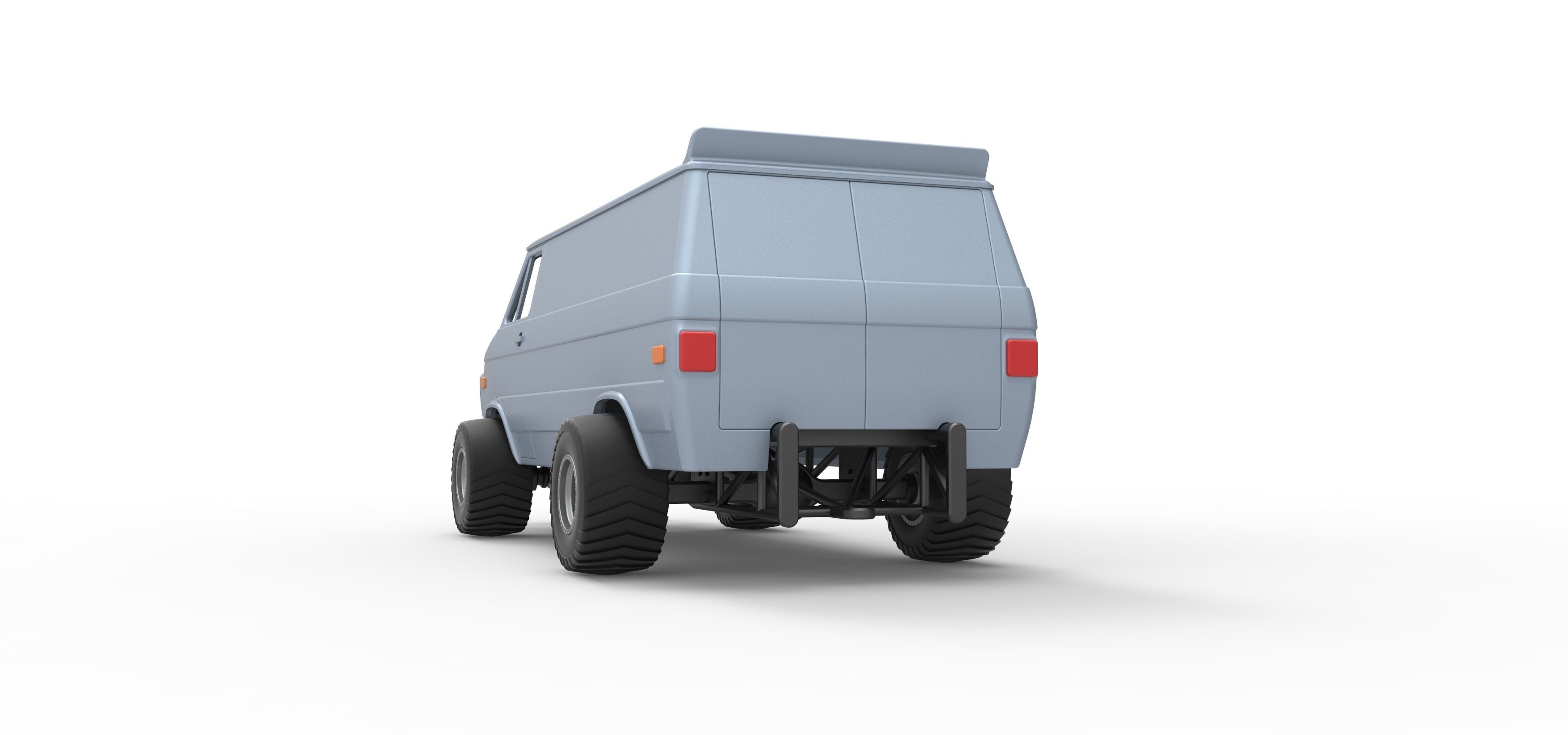 Pulling van 4wd Scale 1 to 25 3D print model_14