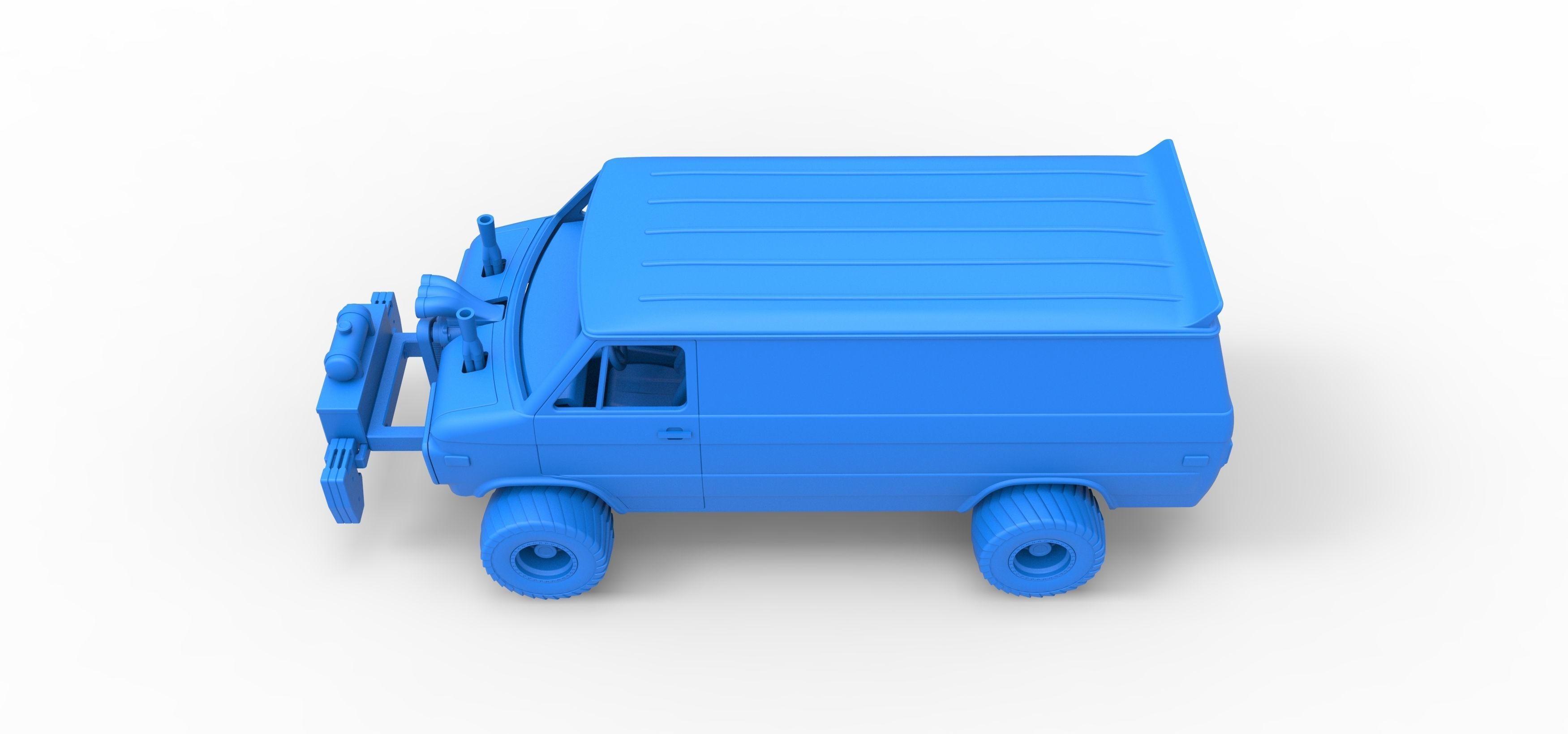 Pulling van 4wd Scale 1 to 25 3D print model_26