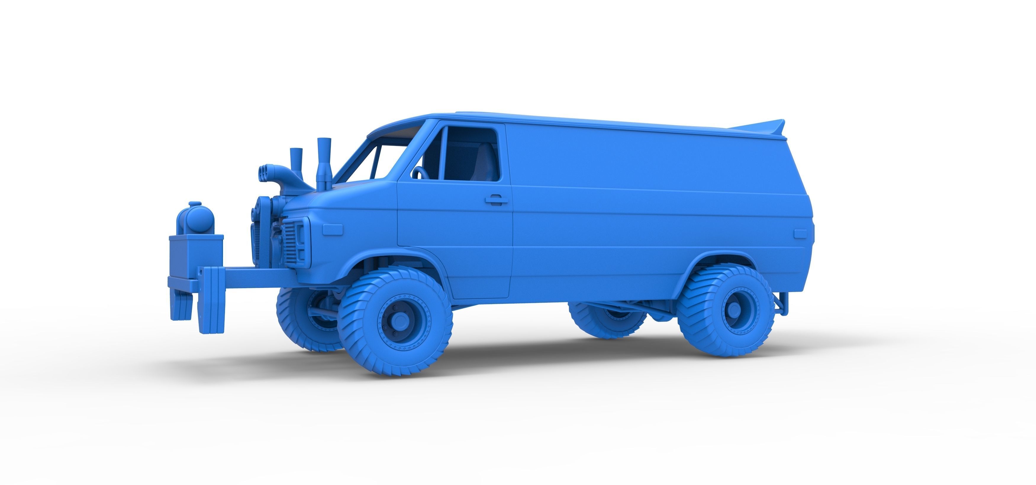 Pulling van 4wd Scale 1 to 25 3D print model_18