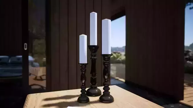 Set porta velas - candelabros 