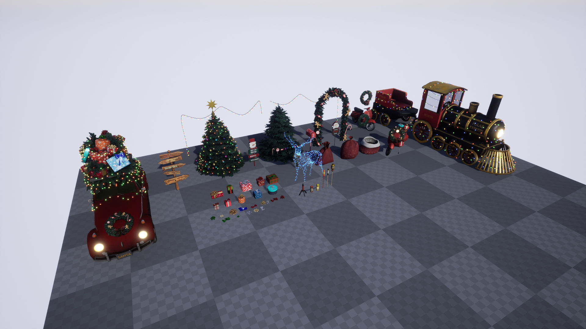 Christmas Pack Props  Low-poly 3D model_7