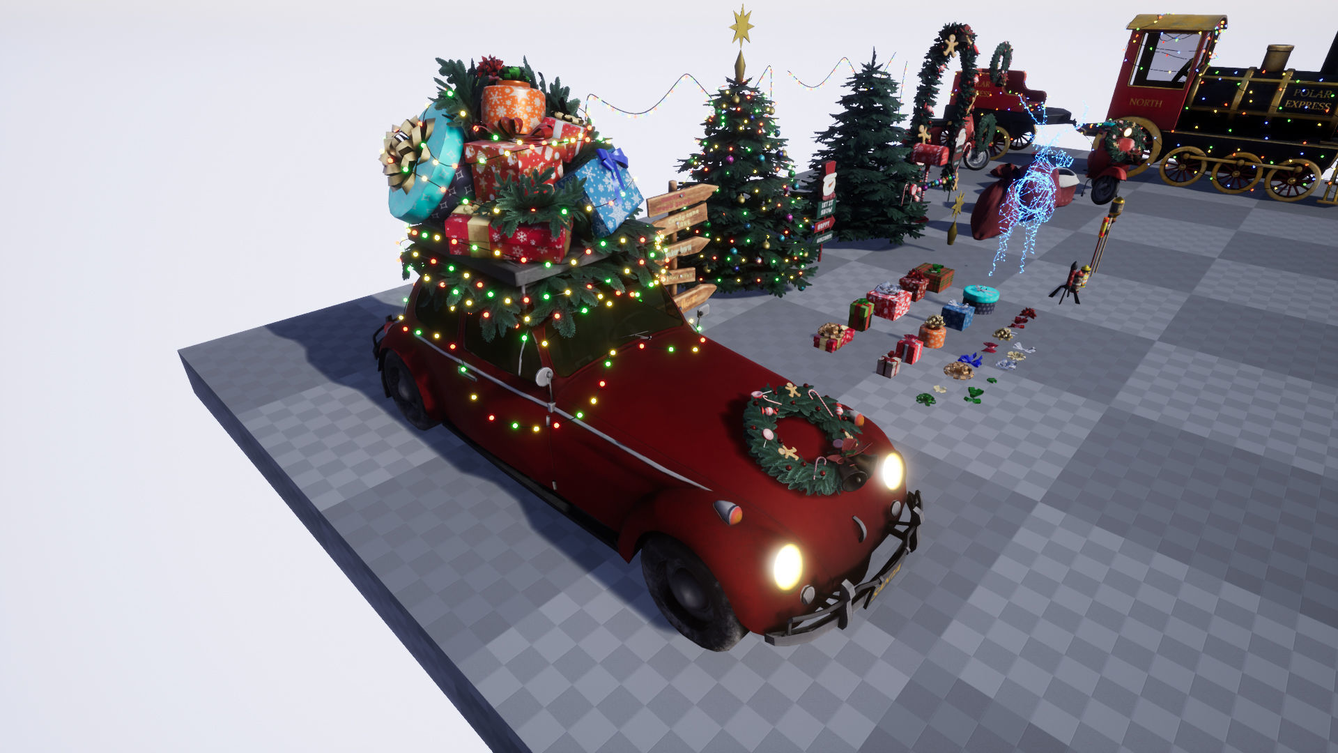 Christmas Pack Props  Low-poly 3D model_9