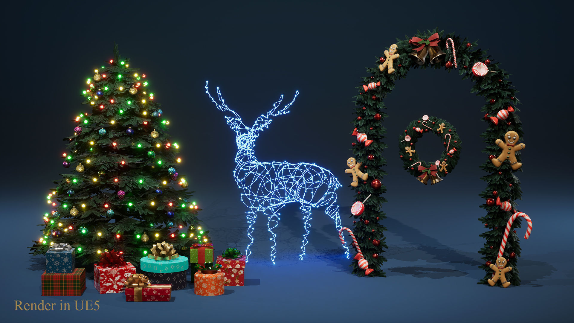 Christmas Pack Props  Low-poly 3D model_3