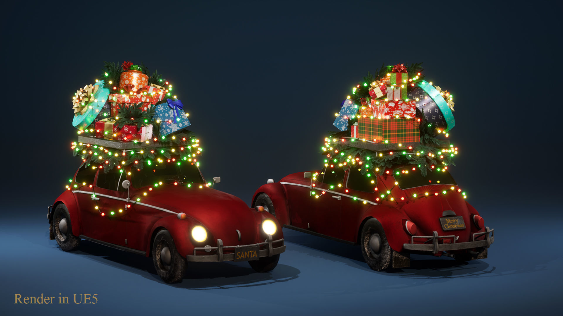 Christmas Pack Props  Low-poly 3D model_2