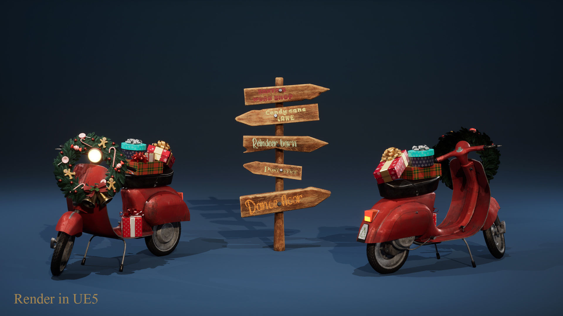 Christmas Pack Props  Low-poly 3D model_4