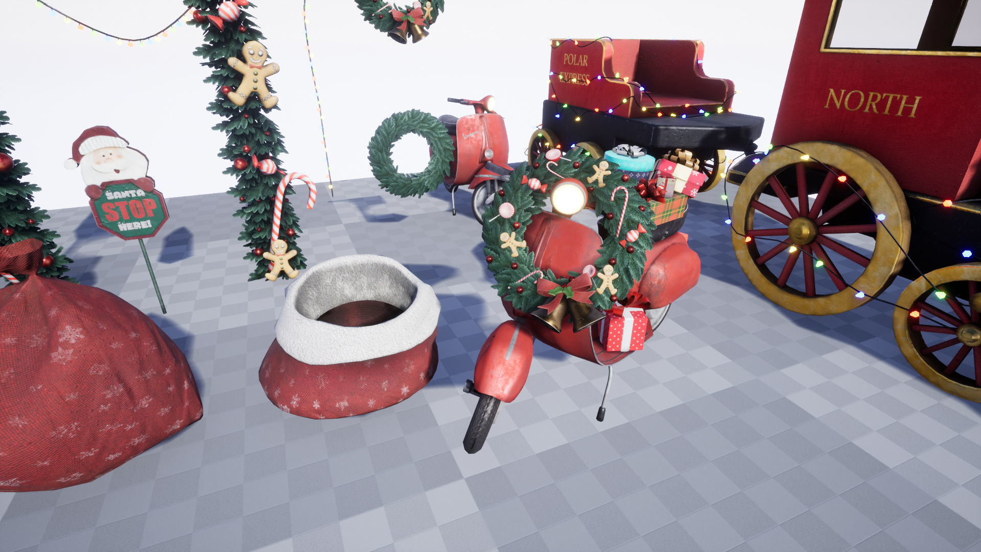 Christmas Pack Props  Low-poly 3D model_12