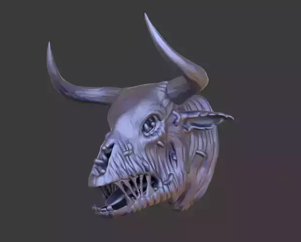 HEAD-Bull8  high poly sculpt 3D model