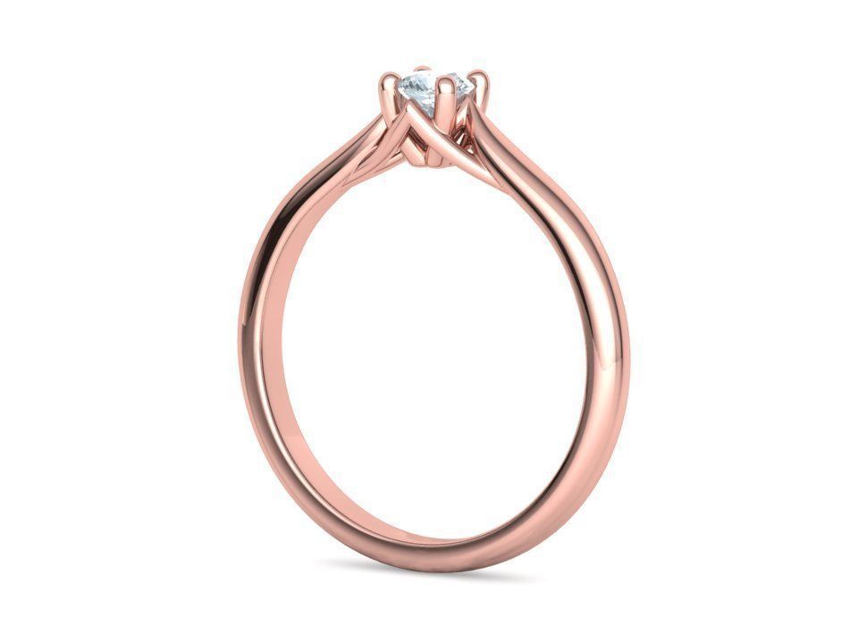 ELIANA Trellis Solitaire Ring 20pointer stone  2 RINGS 3D print model_41