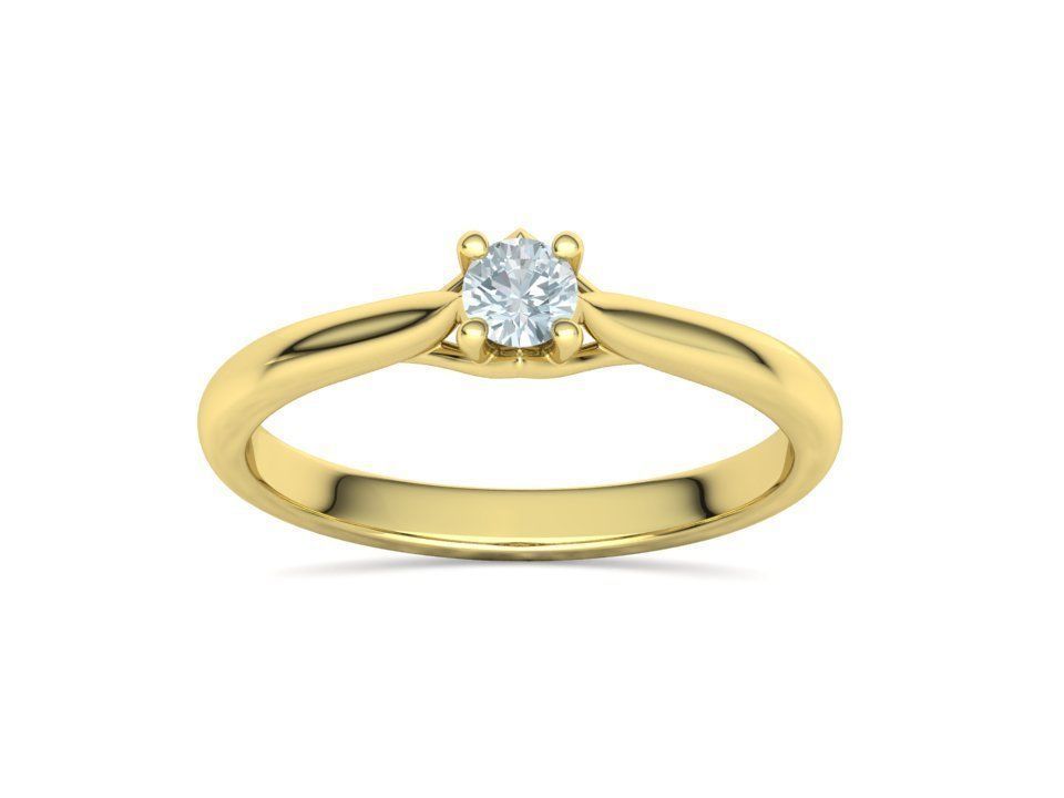 ELIANA Trellis Solitaire Ring 20pointer stone  2 RINGS 3D print model_39